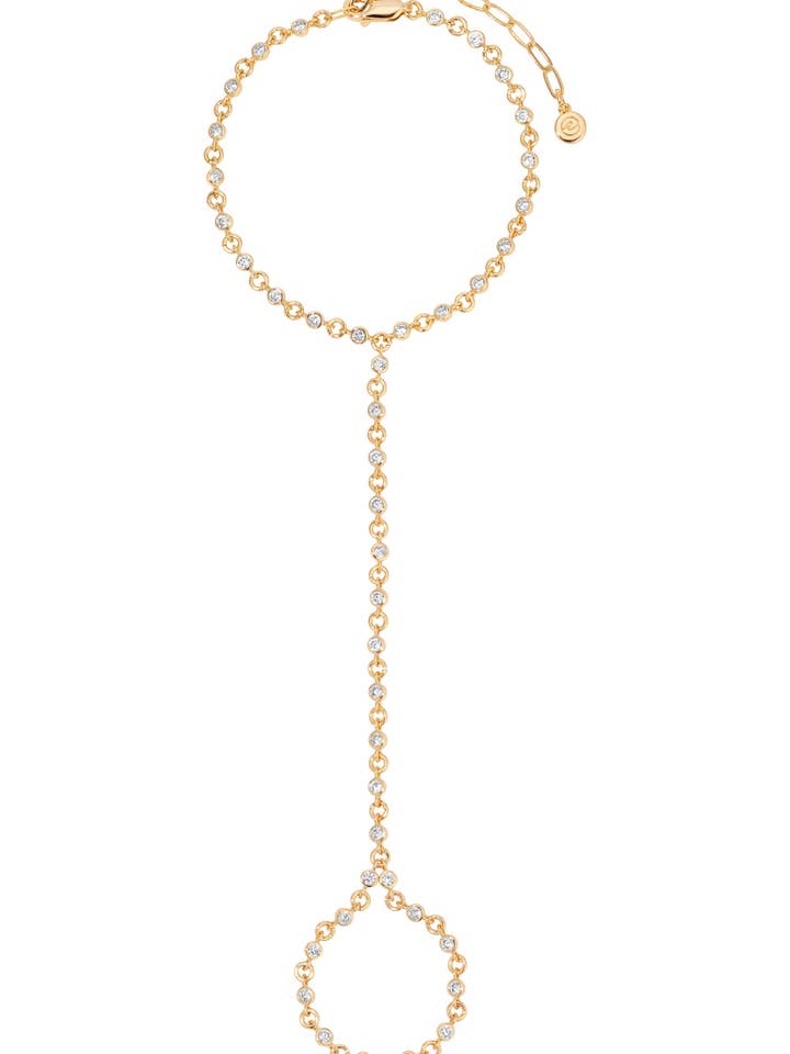 Crystal Dotted Hand Chain for wholesale by Ettika