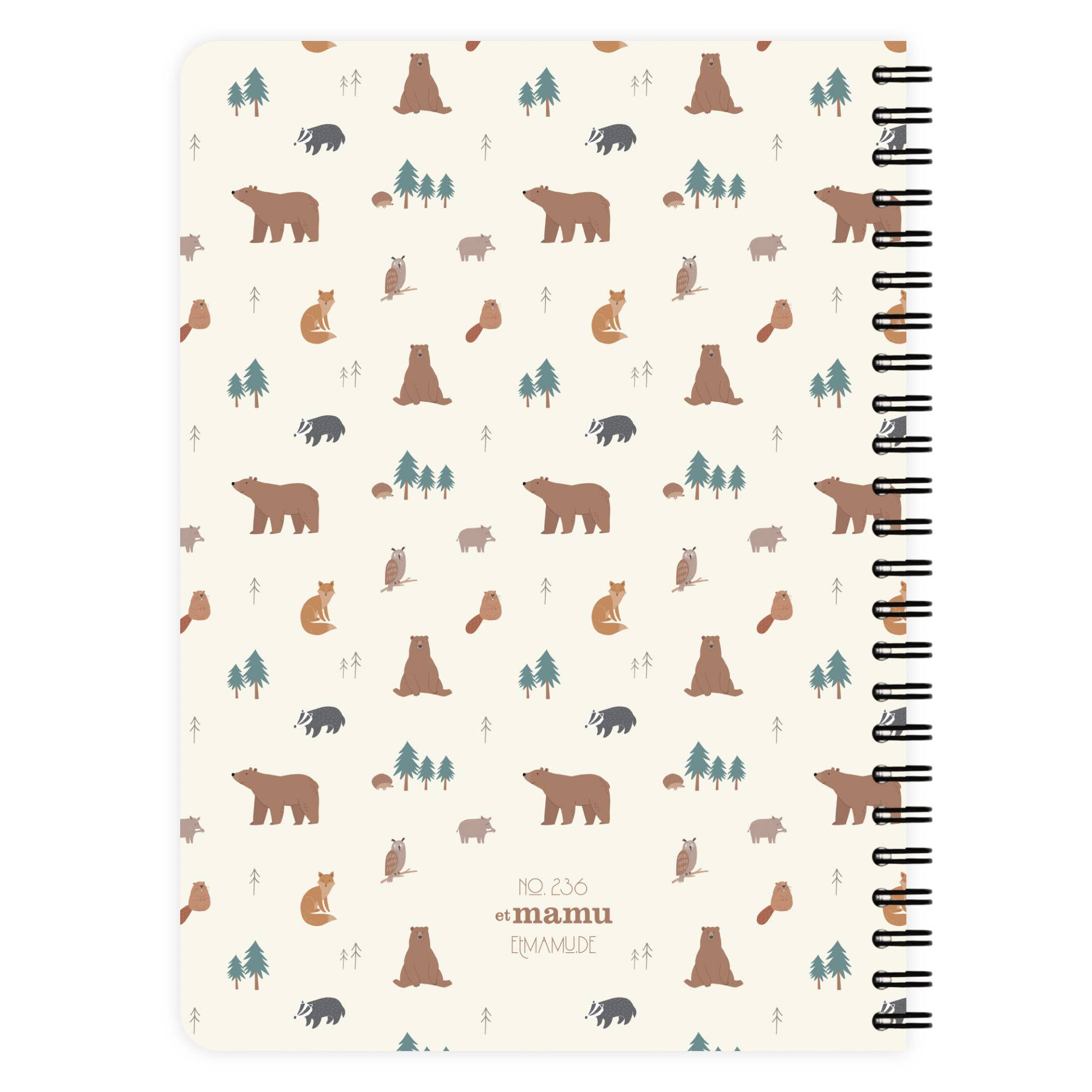 etmamu - Wholesale Notebook - Forest Animals Pattern A5 notepad2