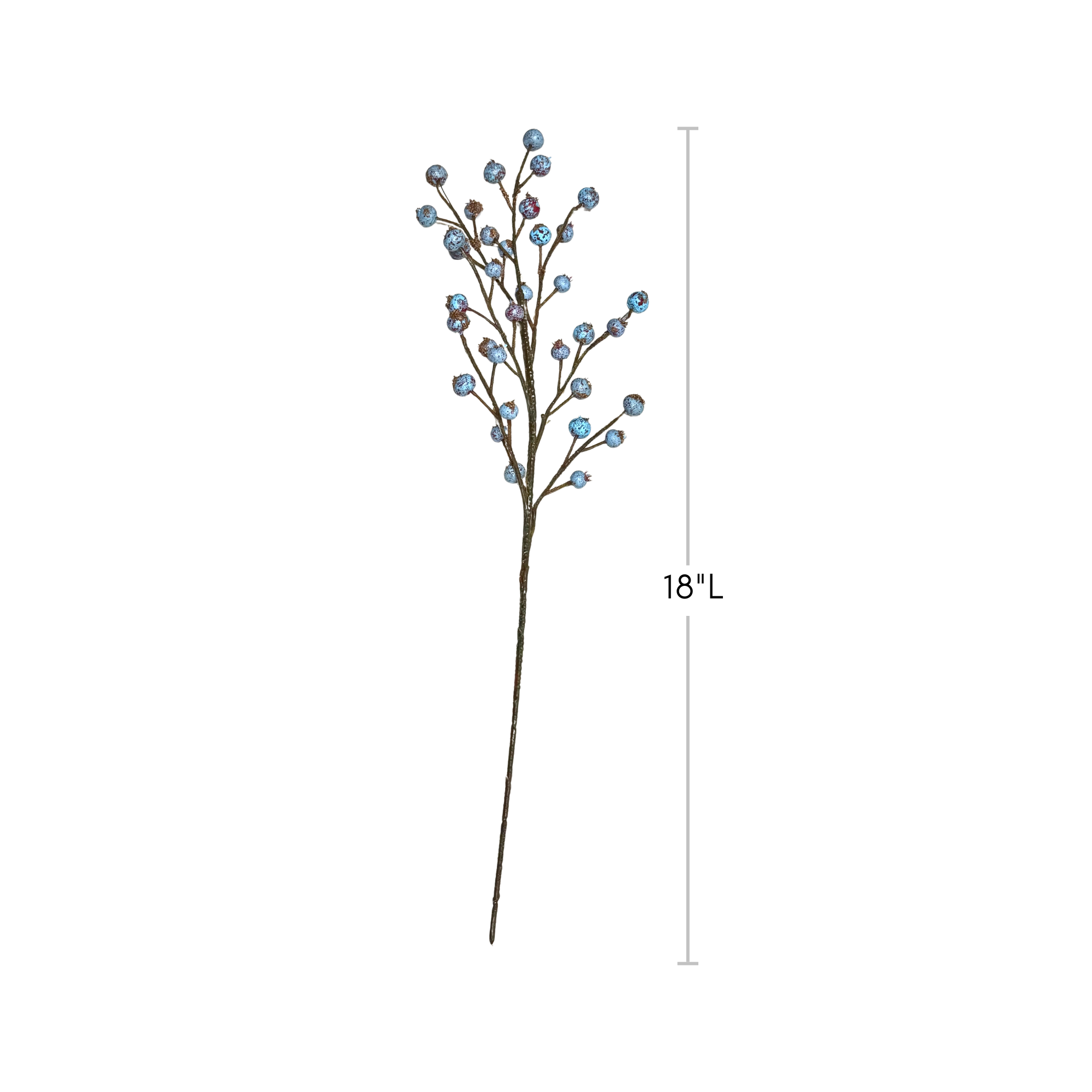 Jacobson - Wholesale Artificial Plant - 18"L Blueberry Spray X35 - Red Speckled Faux Fruit1