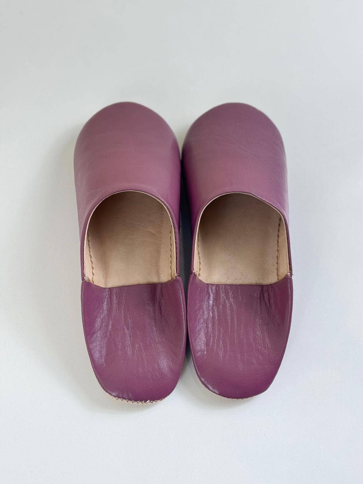 Gran Wholesale - Wholesale Slippers - Unisex - Handmade Moroccan Plum Leather Slippers