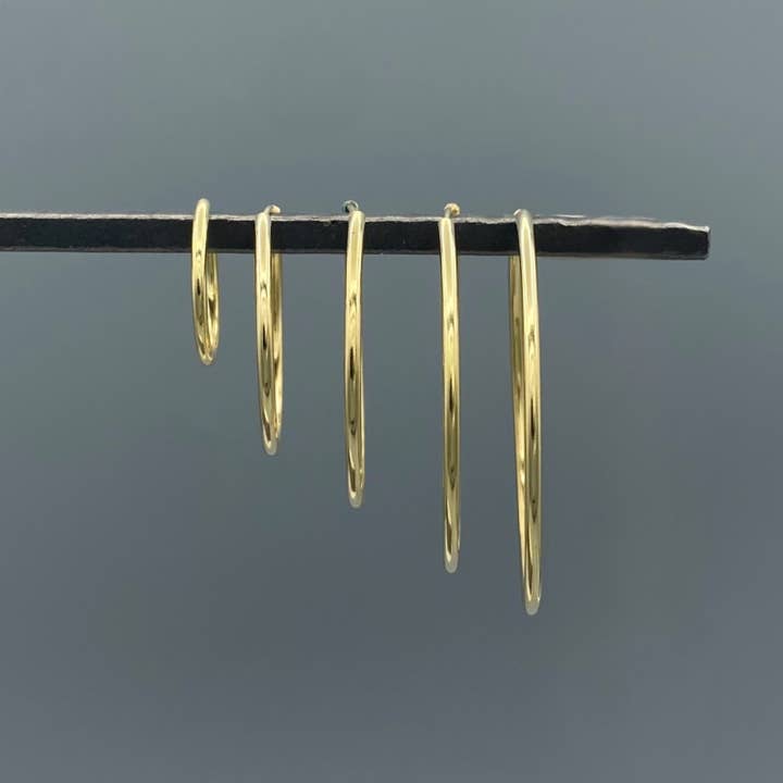 Something Silver - Wholesale Hoop Earrings - 1.5mm Gold-filled Endless Hoops6