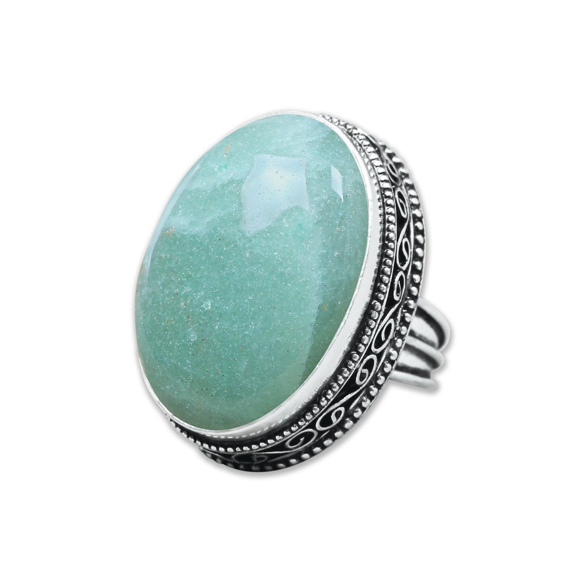 Handmade Jewels – wholesale Cocktail/statement ring – Artisanal Silver-Plated Statement Rings – Assorted Gemstones with Designer Bands (US Sizes 6–10, Non-Adjustable)7