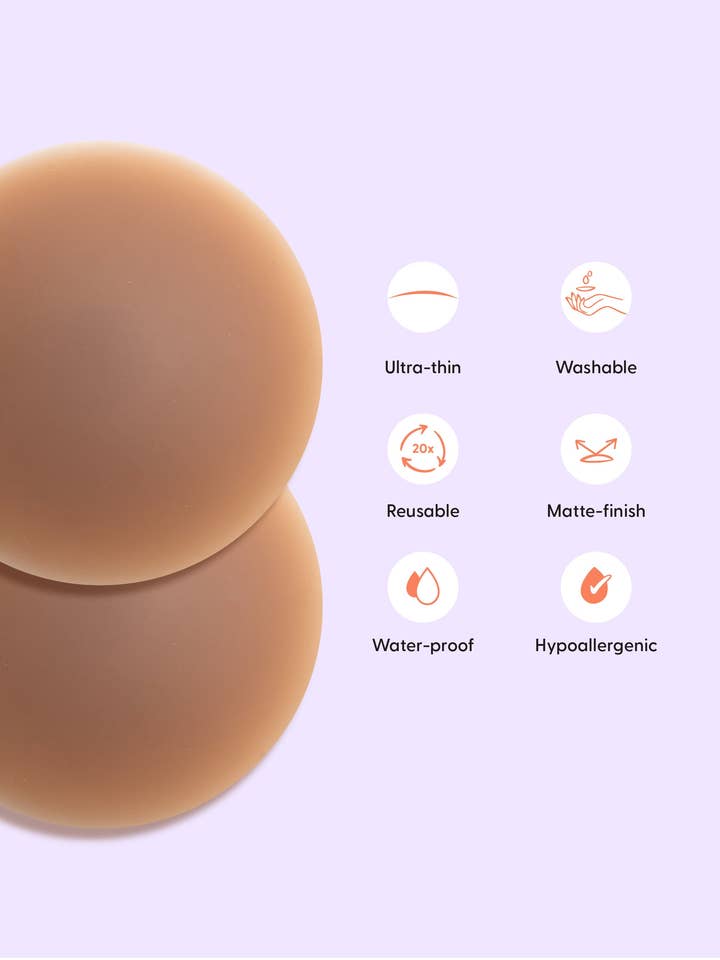 Nipskin Stickwear – Engroshandel Brystvortepads - Dame – Genanvendelige silikone brystvorteovertræk - Nipskin30
