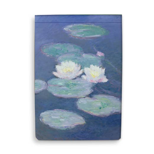 Blank blocnote A6, Monet, Waterlilies by evening light for wholesale by MUSEUM WEBSHOP