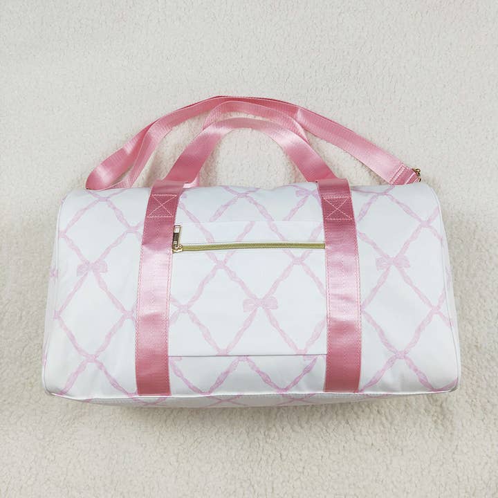 Aier Wholesale - Wholesale Weekender Bag - Kids - Baby Girls Pink Bows Gym Duffle Bags1