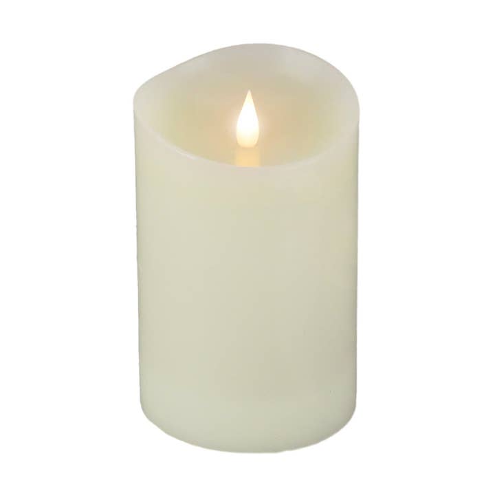 National Tree Company - Wholesale Flameless Candle - 4 in. by 6 in. HGTV Home Collection Flameless Heritage Pillar Candle, Ivory0