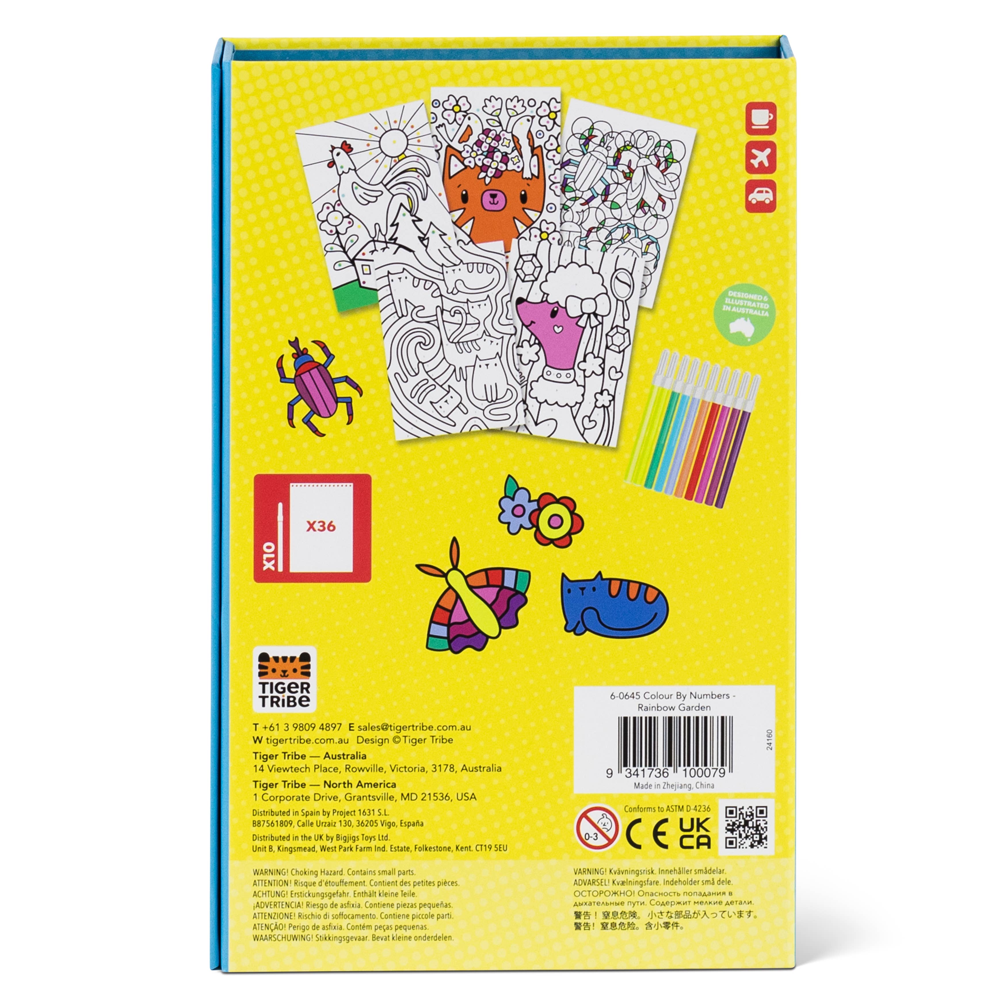 Tiger Tribe - Wholesale Coloring & Activity Book - Kids & Baby - Color By Numbers - Rainbow Garden4