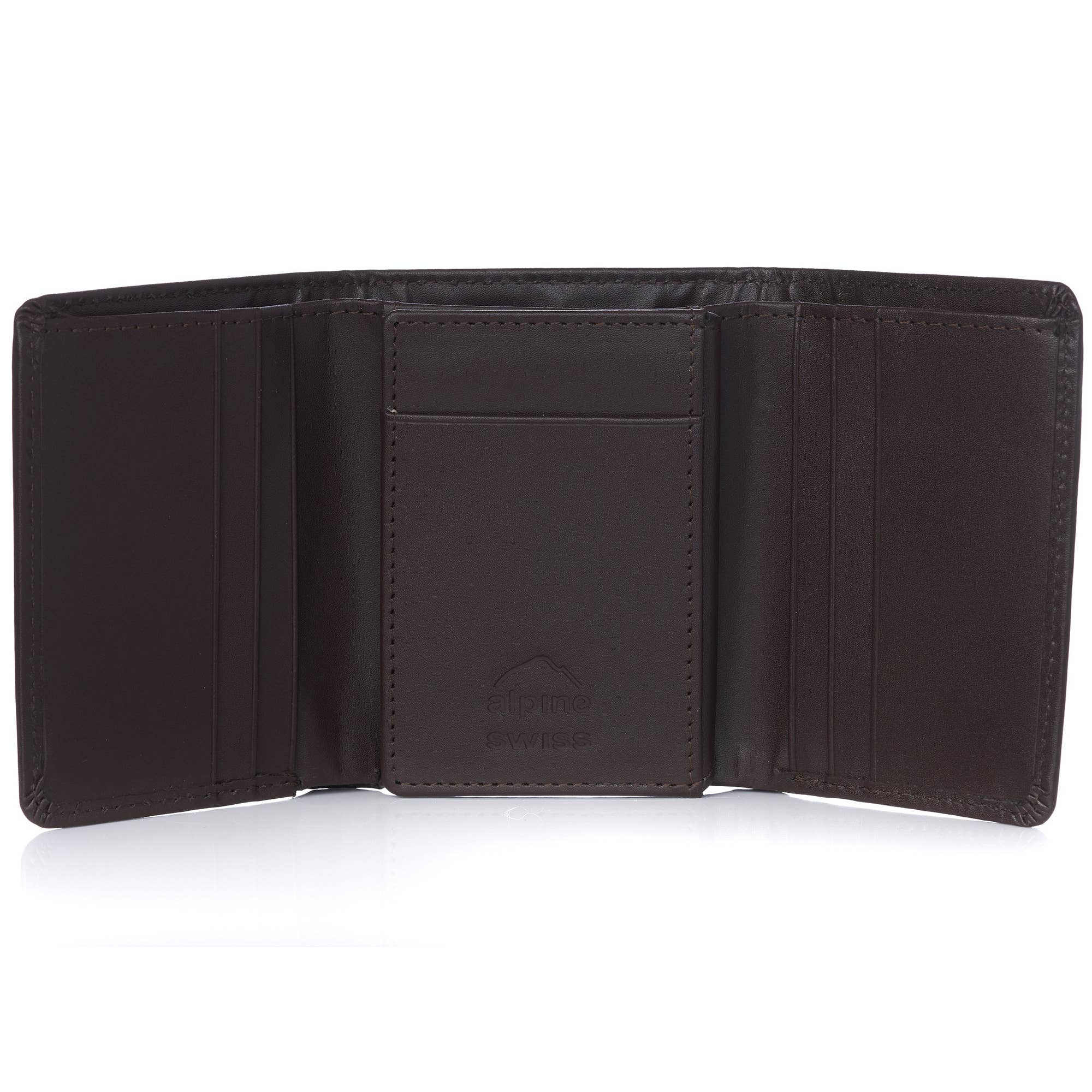 Alpine Swiss - Wholesale Wallet - Men's - Alpine Swiss RFID Mens Wallet Deluxe Capacity Trifold With Divided Bill Section - 978-PARENT9