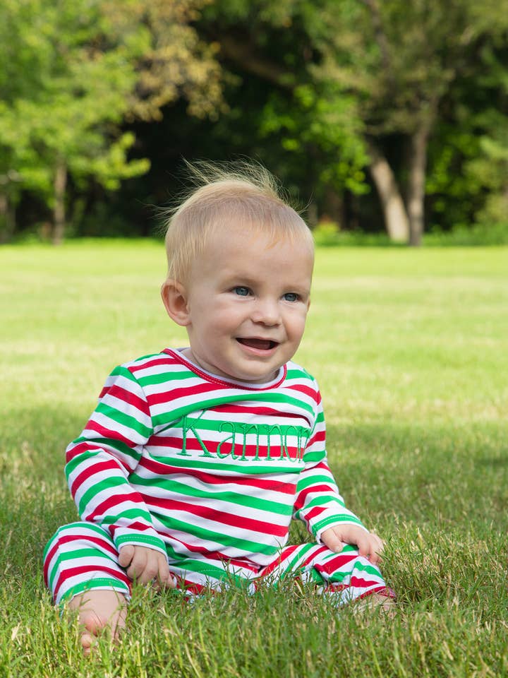 Long Romper - RED / GREEN / WHITE for wholesale by Love That Cotton