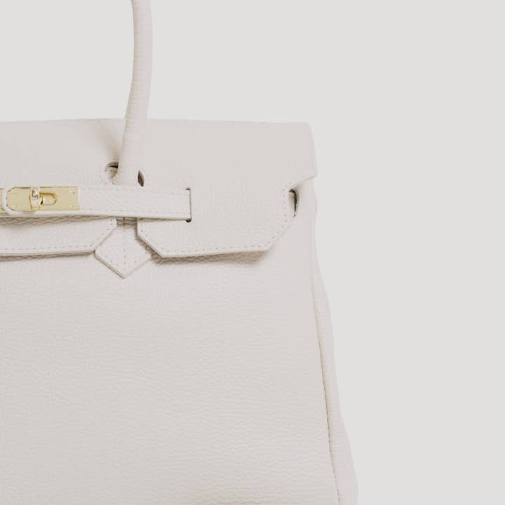 Prestige Milano - Venta al por mayor Bolsa de asa- Mujer - Bolso Elizabeth en cuero Togo crema4