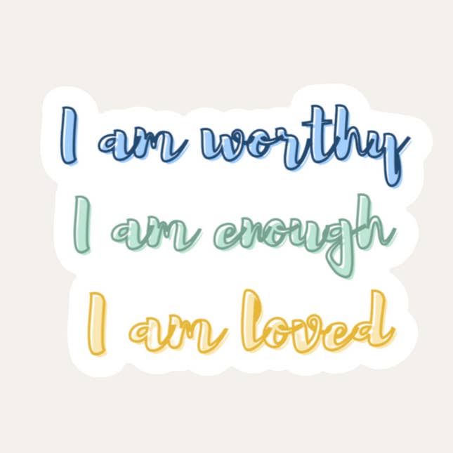 Affirmation Mirror Static Cling Stickers for wholesale by Kateable
