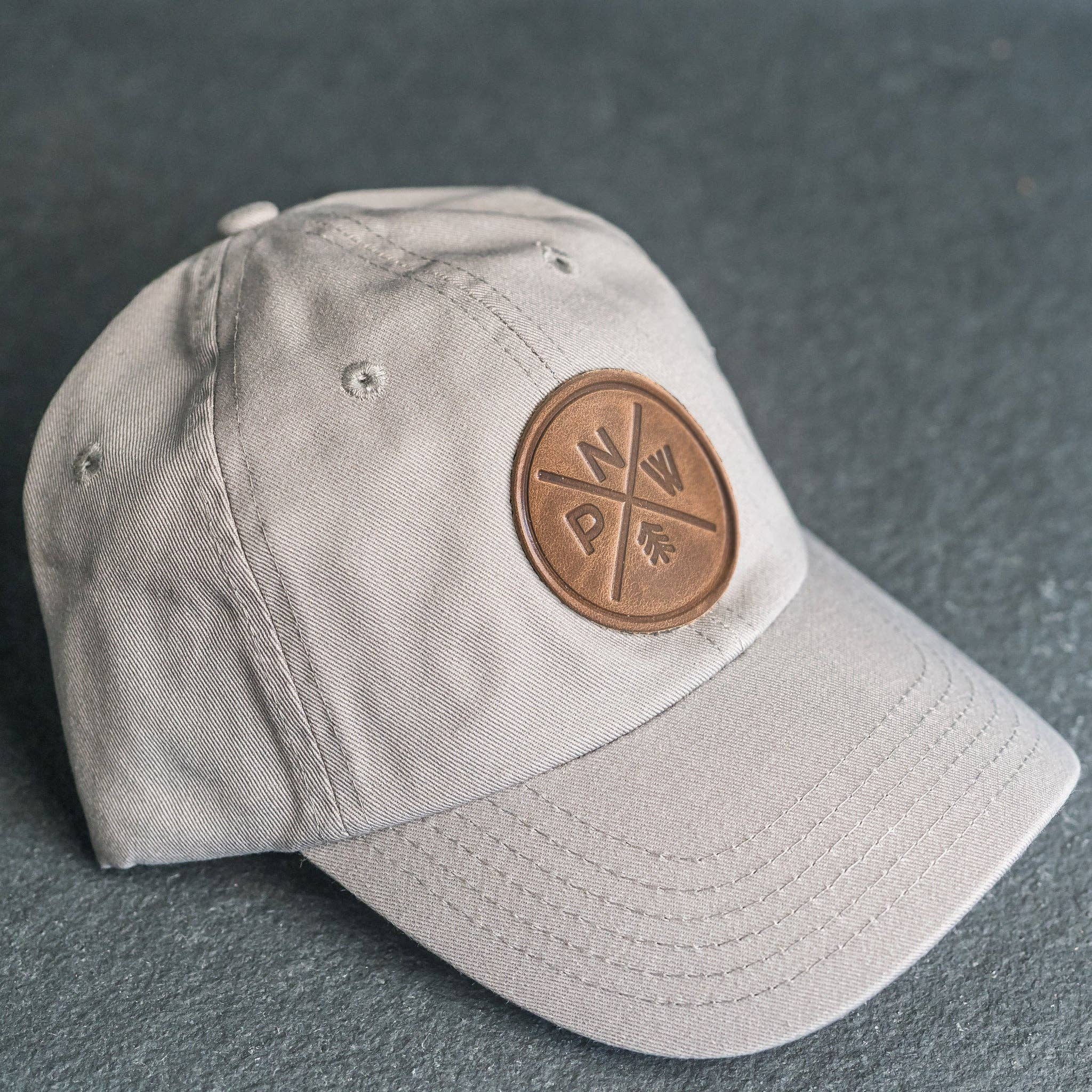 Ox & Pine - Wholesale Trucker Hat - Unisex - Leather Patch Unstructured Style Hat - PNW Stamp3