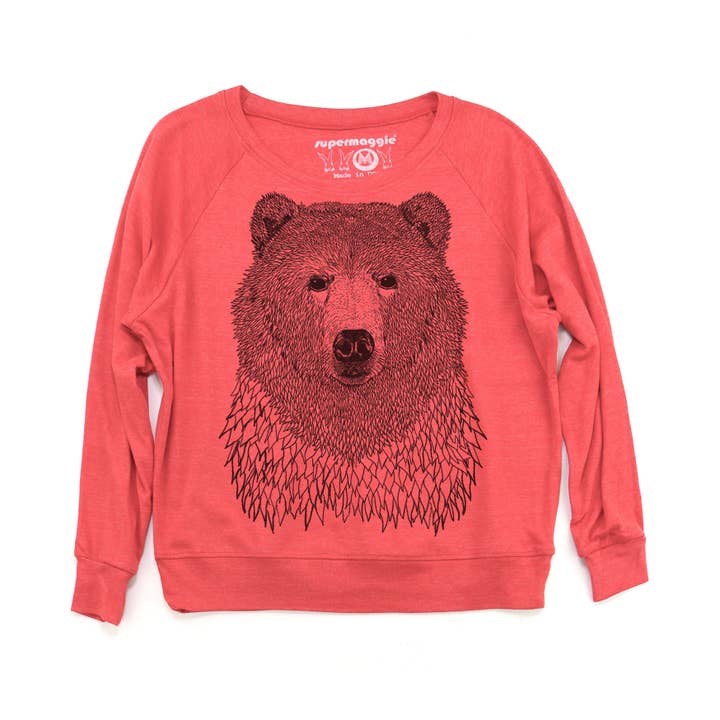 Supermaggie @ Faire - Wholesale Graphic Sweatshirt - Women's - Bear Pia Tri Blend Pullover