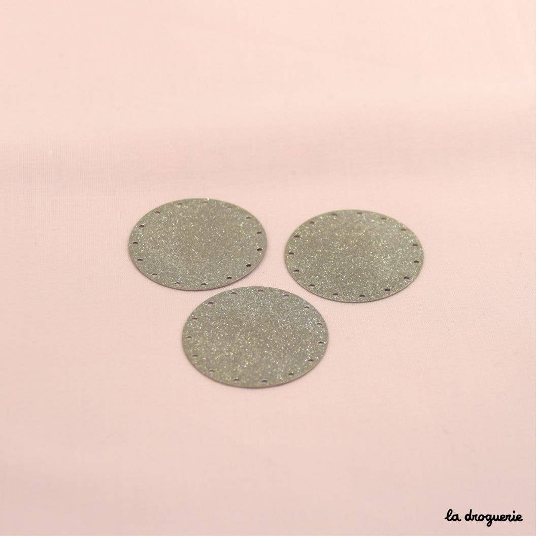 LA DROGUERIE – wholesale Beads – Round frosted sequin bead with drilled hole 35 mm3