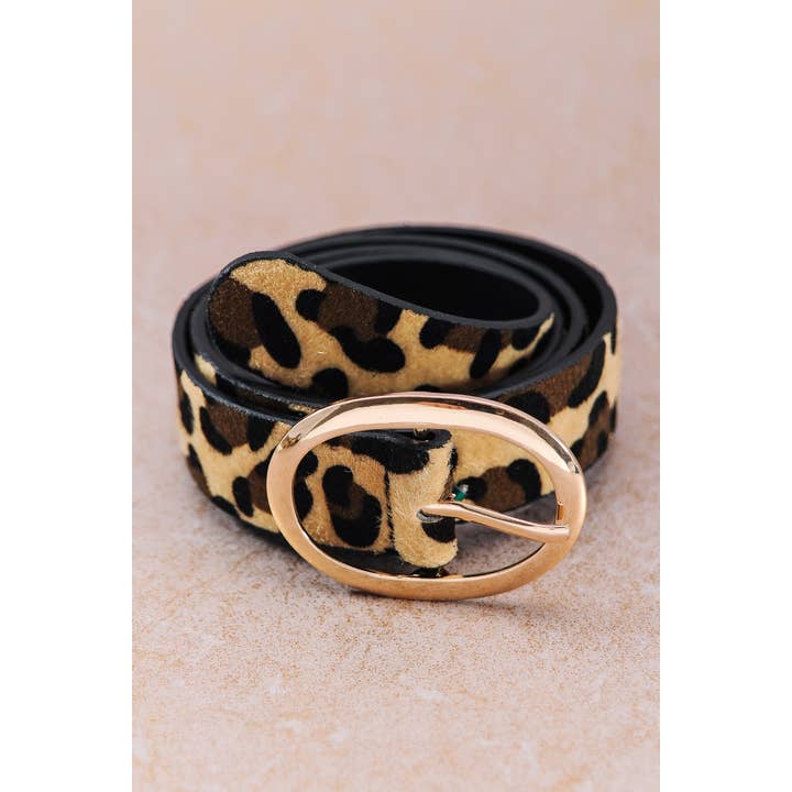 JOSSLYN by wall to wall - Wholesale Belt - Women's - CLASSIC OVAL BUCKLE LEATHER BELT | 40BT6099