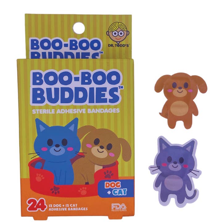 Boo Boo Buddies - Wholesale Bandaids/Bandages - 36 BOX PDQ DISPLAY - Each Box - 24 Pack | Fun, Waterproof, 3