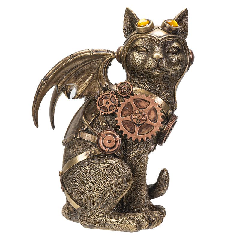 Pacific Trading - Wholesale Decorative Figurine - Steampunk Cat with Wings1