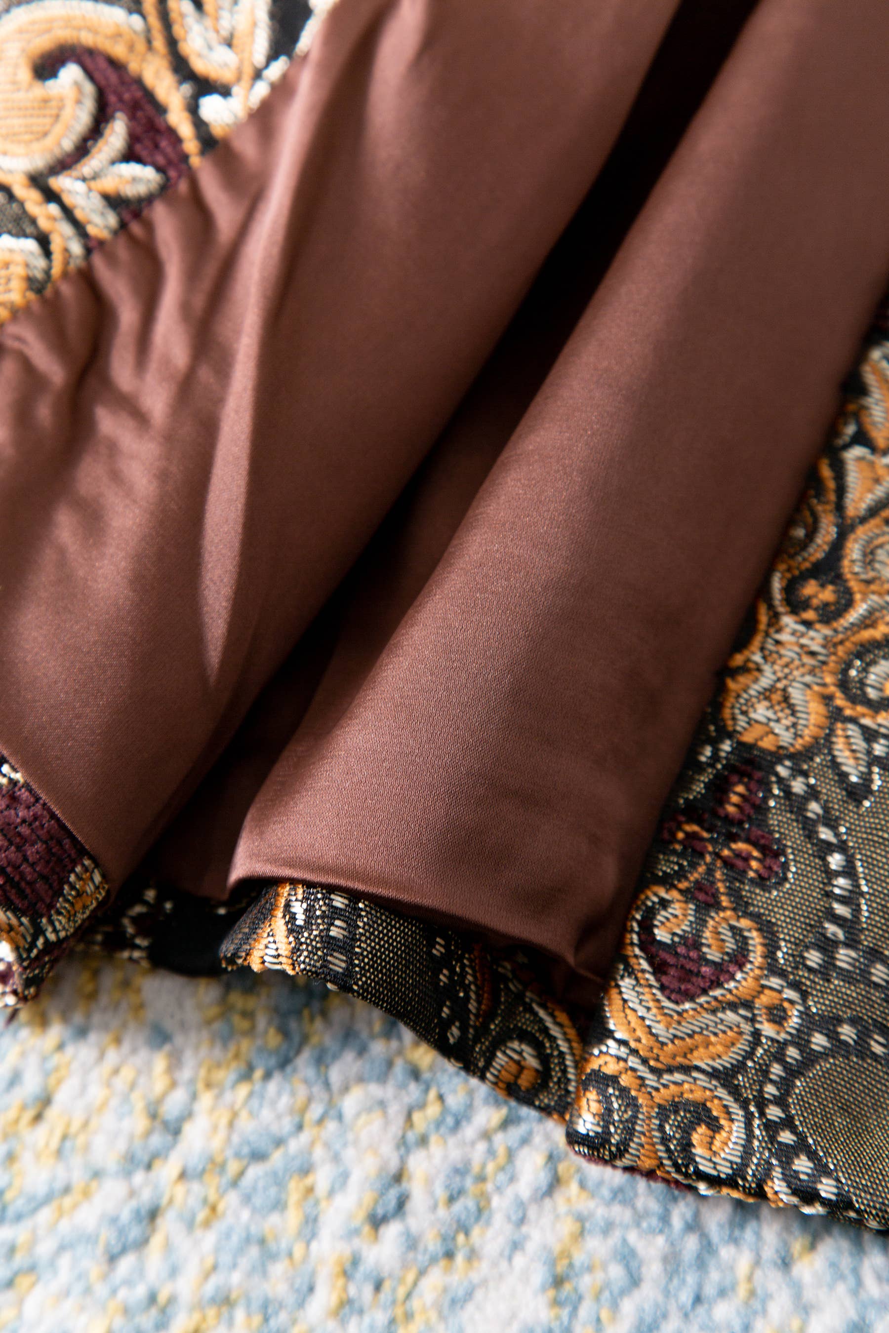 Color as pictures CT177Y Luxury Embroidered Beaded Jacquard Vintage Long Coat for wholesale on Faire14