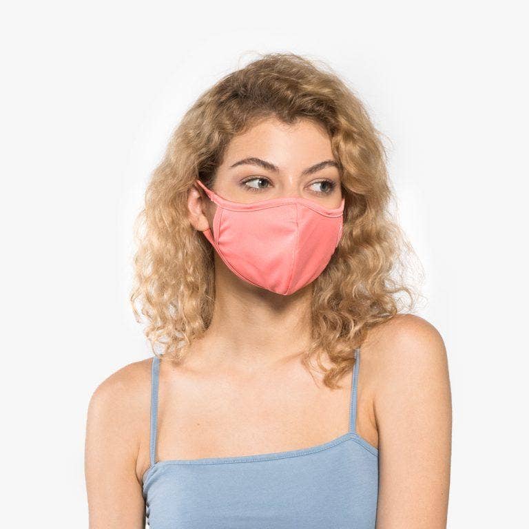 MakMask - Wholesale Protective Face Mask/Shield - Bright Salmon Mask1