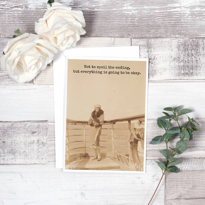 Raven's Rest Studio – Engroshandel Opmuntringskort – Ikke at ødelægge slutningen, men alt kommer til at være okay.2