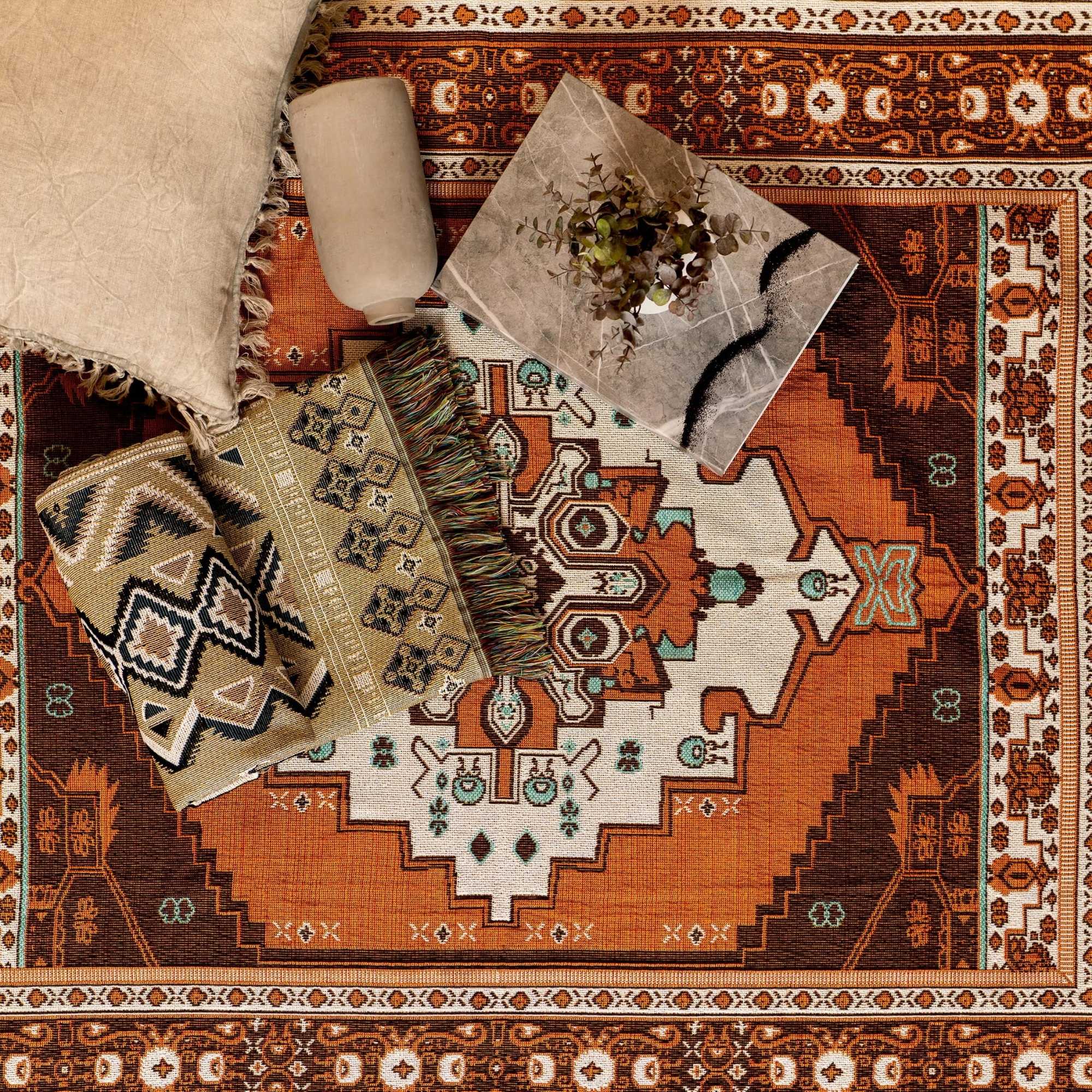 HENDEER – wholesale Picknickfilt – 'Norwegian Wood' Vävd picknick/kasta14