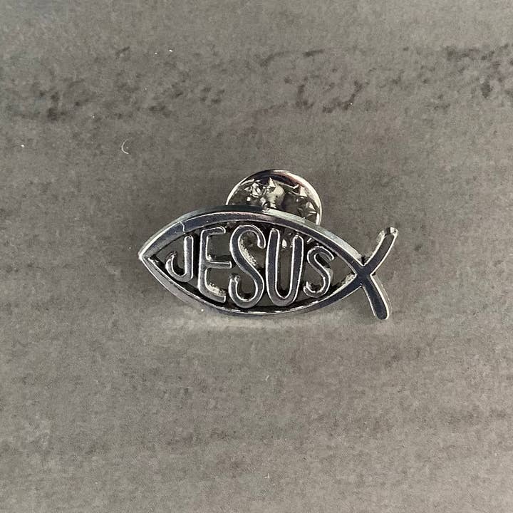 Faithstrings - Wholesale Lapel pin/button - Christian Gift Jesus Pin Badge Gift 🎁 silver effect 1