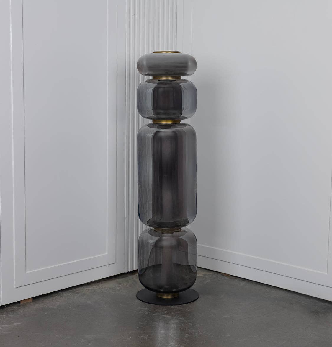 HEKA LIGHTING & TRADING LTD - Wholesale Floor Lamp - Seoul Four Smoked Glass Antique Marble Floor Lamp1