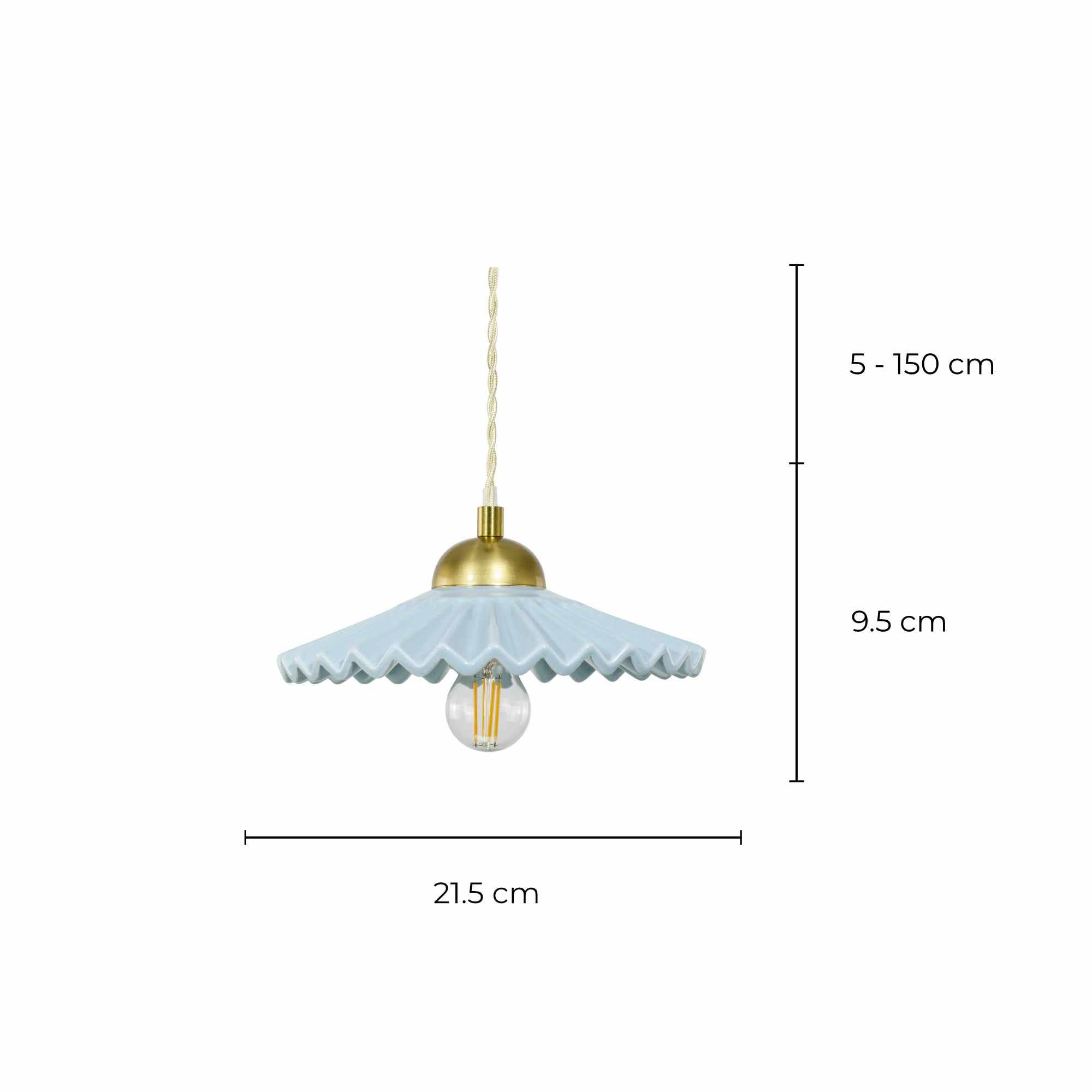C-Création - Wholesale Chandelier/Hanging Light - Colored ceramic pendant and Babouchka textile cord16