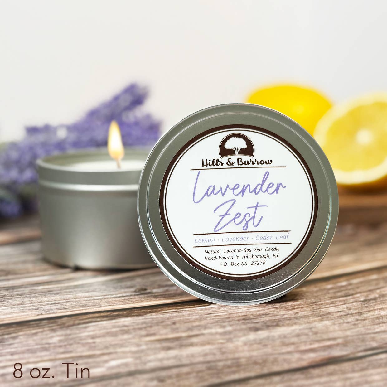 Hills & Burrow - Vente Bougie en bocal - Zeste de Lavande – Bougie Verveine Citronnée & Lavande Apaisante3