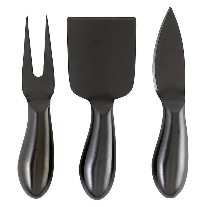 Santa Barbara Design Studio by Creative Brands - Wholesale Cheese Spreader - Matte Black Cheese Knives Book Box0