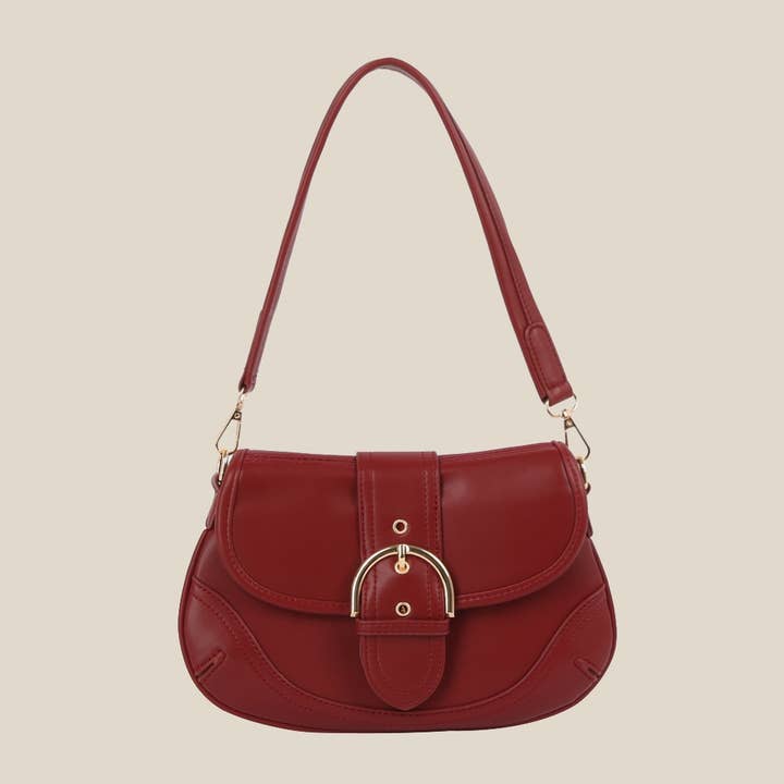 Anarchy Street - Wholesale Shoulder Bag - Women's - Leather Fashion Buckle Flap Shoulder Bag4