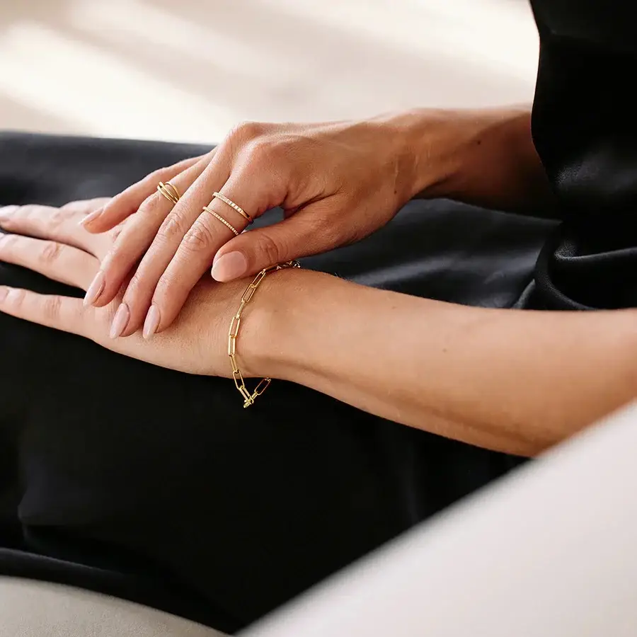 Mint & Lily - Vente Bracelets maillon et chaîne - Bracelet trombone à la menthe4