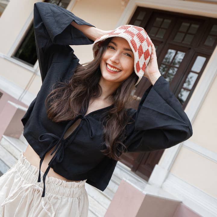 Dame Pach Bangkok - Wholesale Blouse - Women's - Women's cotton top with bows 1