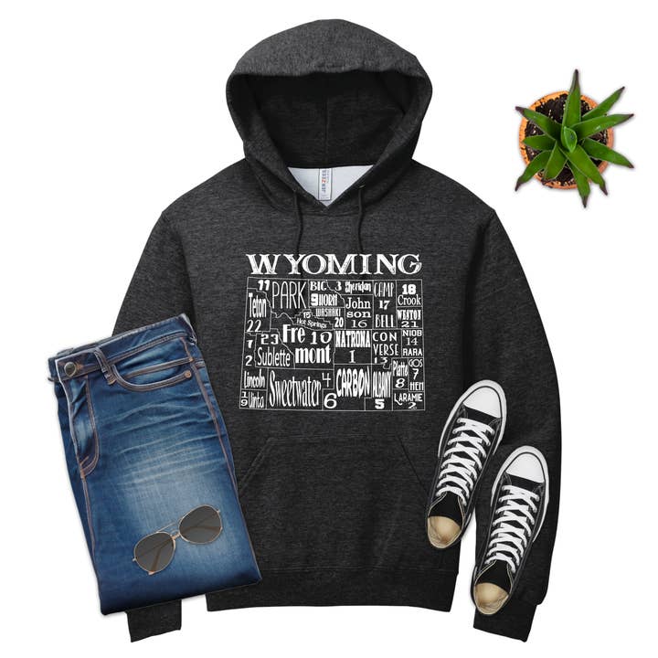 Camisola do Wyoming State Plate County Map por atacado de 316 Legacy LLC