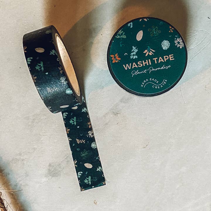 Modern plant Washi tape for wholesale by Kara Eads Creates
