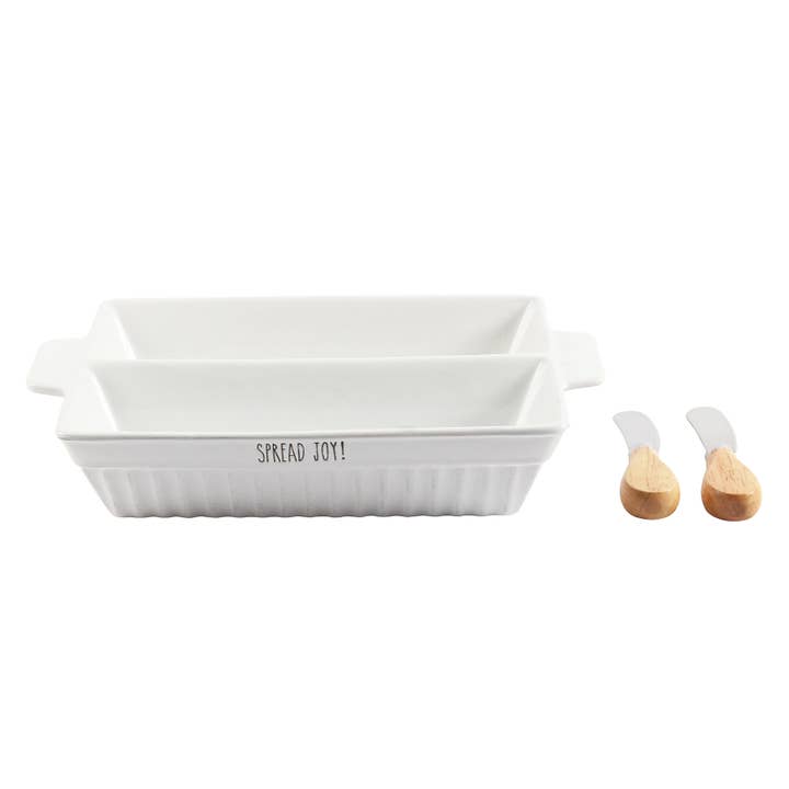 Spread Joy Double Dip Spread Tray White for wholesale by Harman Inc