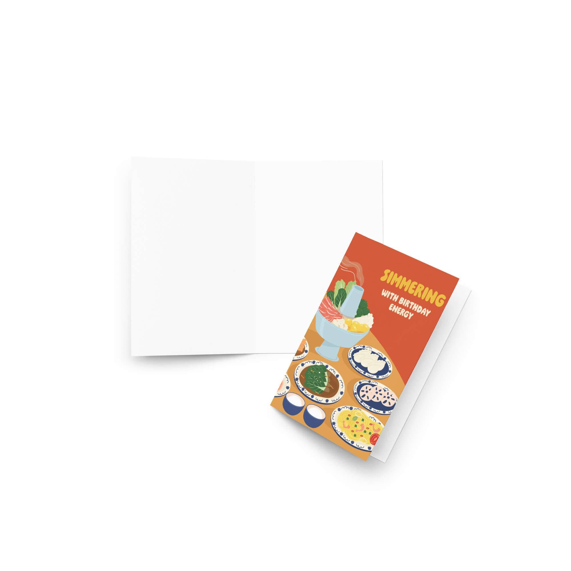 Cute Asian Cards - Wholesale Birthday Card - Hot Pot Simmering Cute Birthday Cards | Asian Soup Food Happy Greeting6