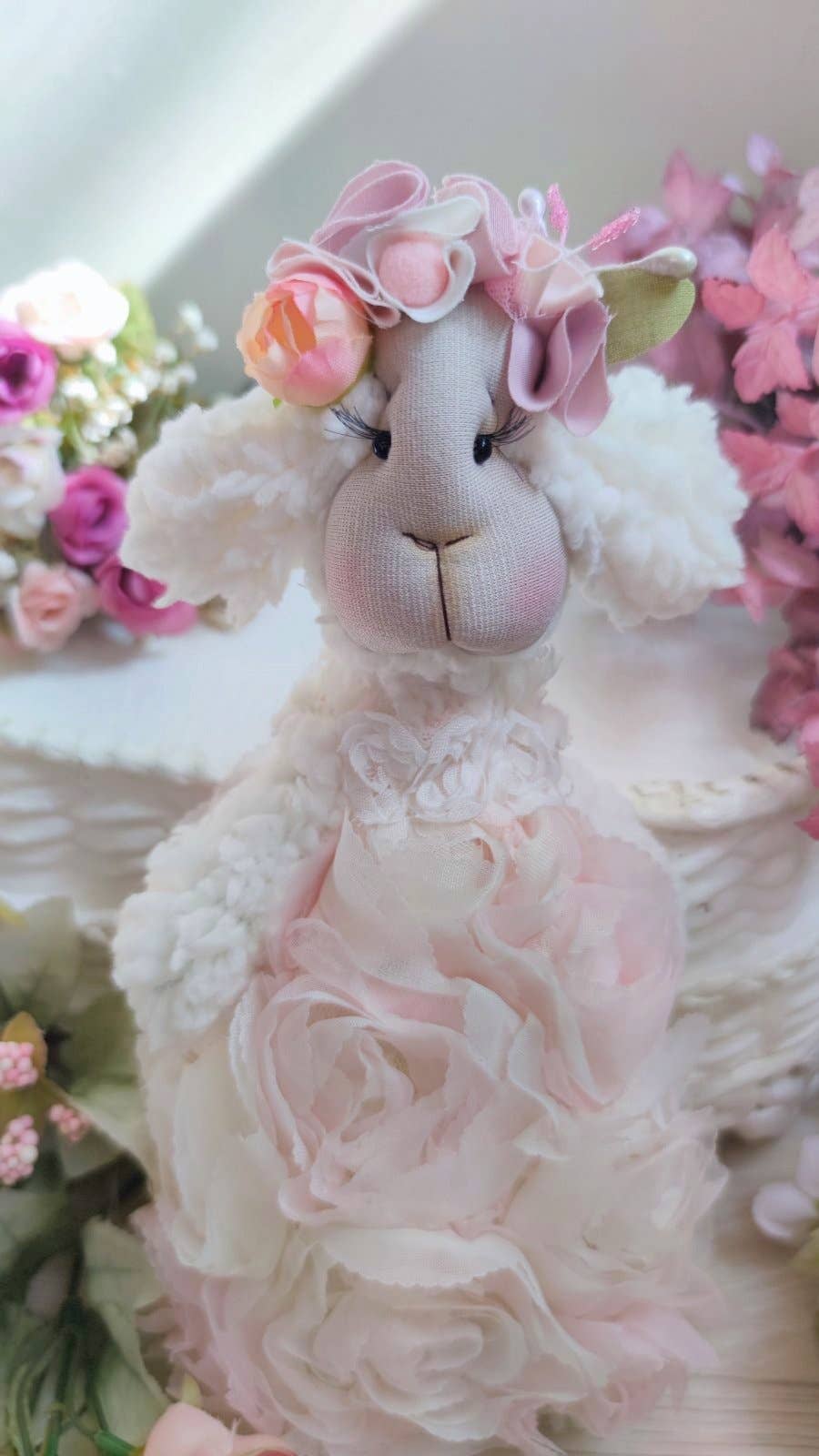 ChernikovaNataliya – Engroshandel Plyslegetøj - Børn og baby – håndlavet lam, plys lam, udstoppet dyr, lam baby shower3