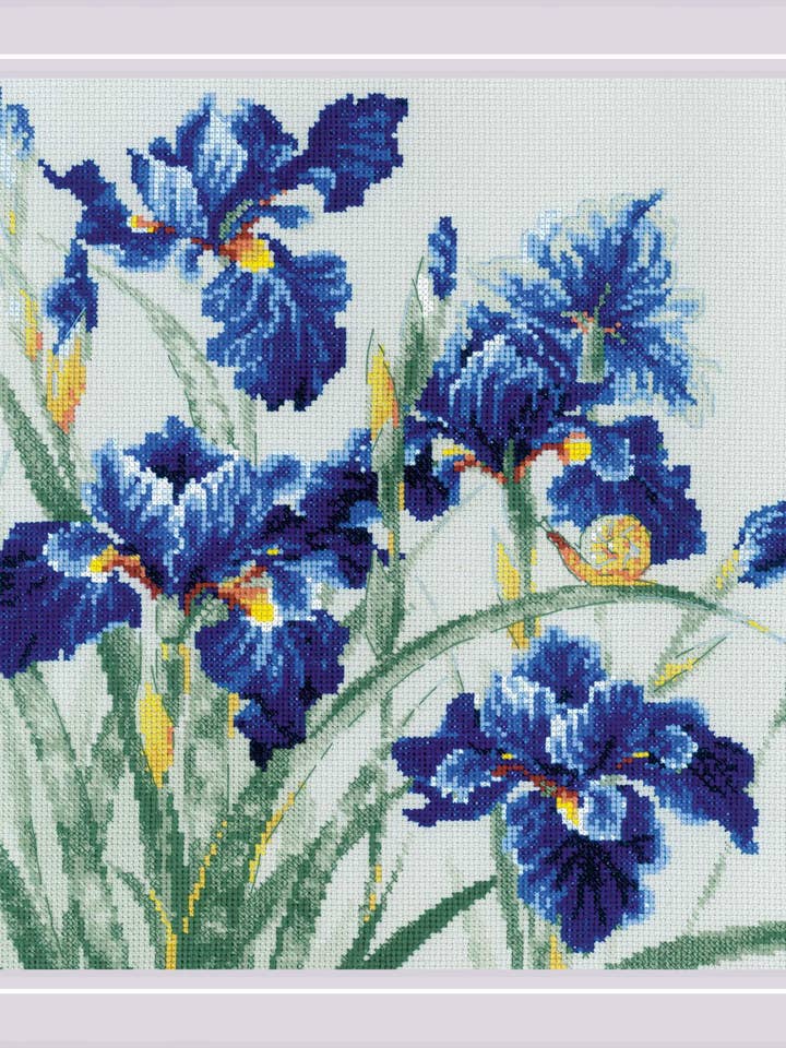 Cross Stitch Kit From Riolis 2102 Blue Irises for wholesale by RIOLIS