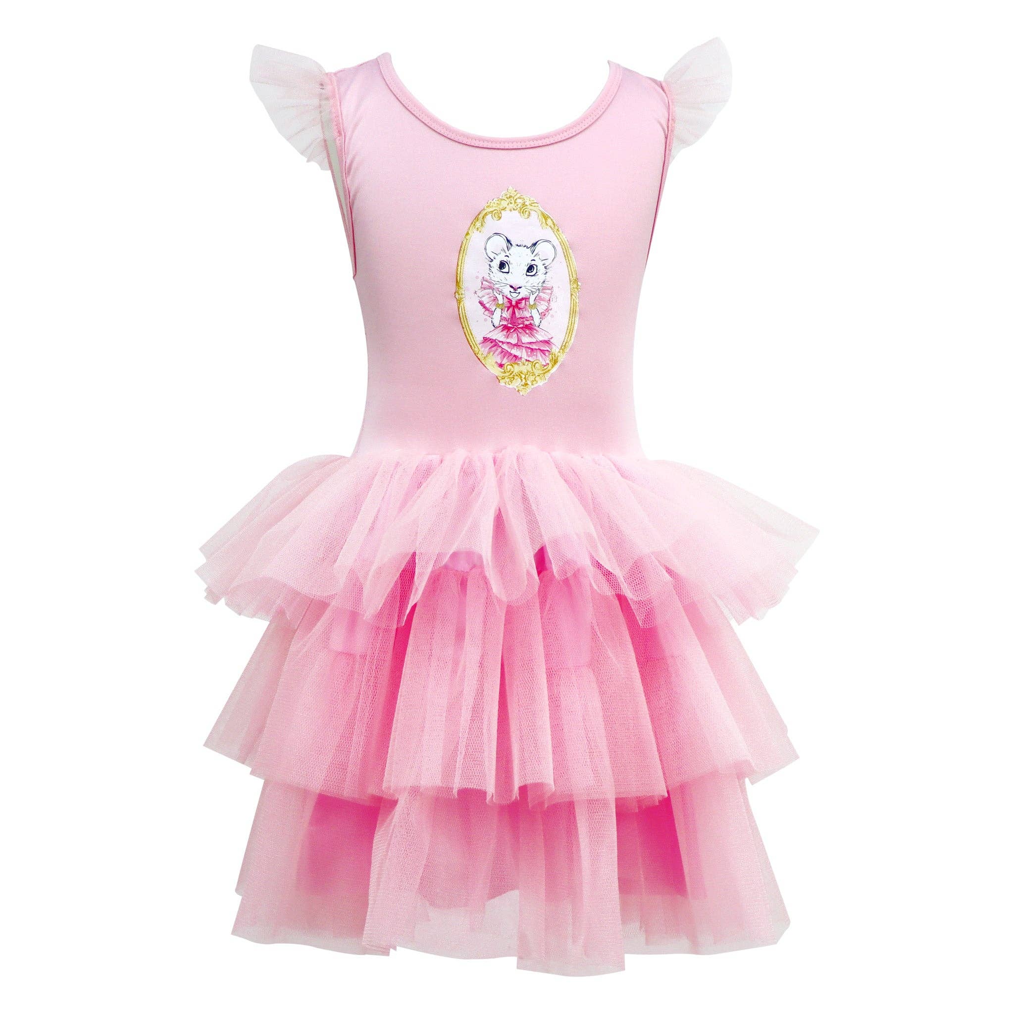 Pink Poppy USA - Vente Robe – enfant - Claris - La souris la plus chic de Paris™ Robe tendance en tulle rose, 5-6 ans0