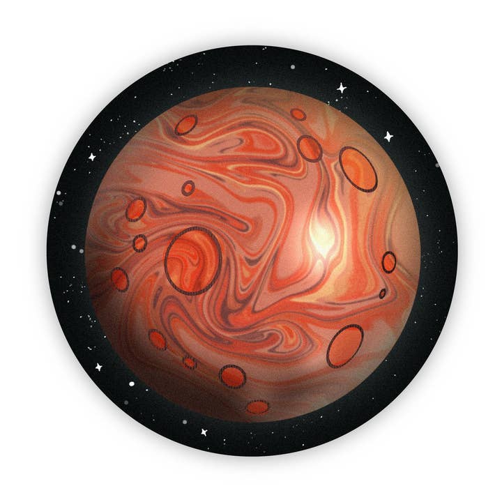 Big Moods - Wholesale Sticker - Planet Mars Sticker0