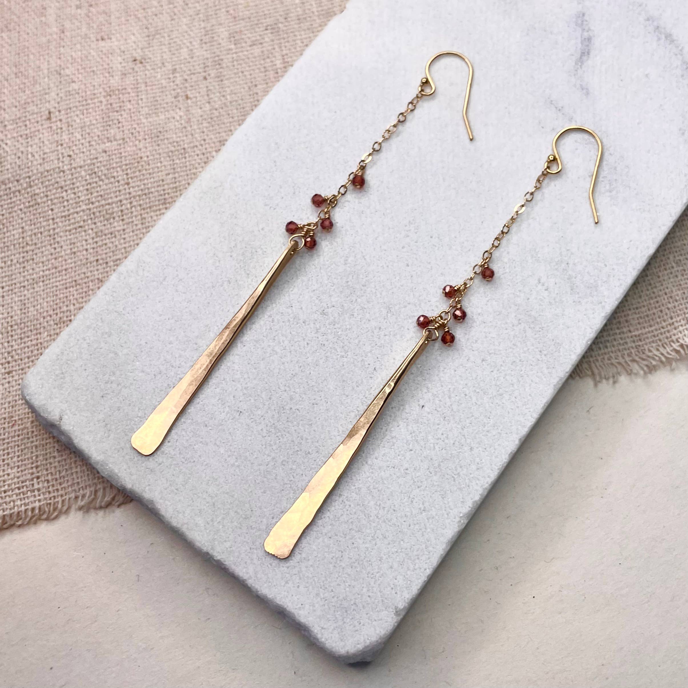 Elysium Jewelry - Wholesale Dangle Earrings - Hammered Stick Beaded Earrings1