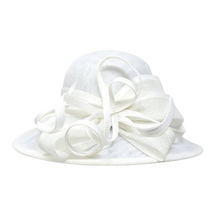 Sensibling Corp. - Wholesale Straw Hat - Women's - Two Tone Bow Accent Elegant Sinamay Dressy Hat19