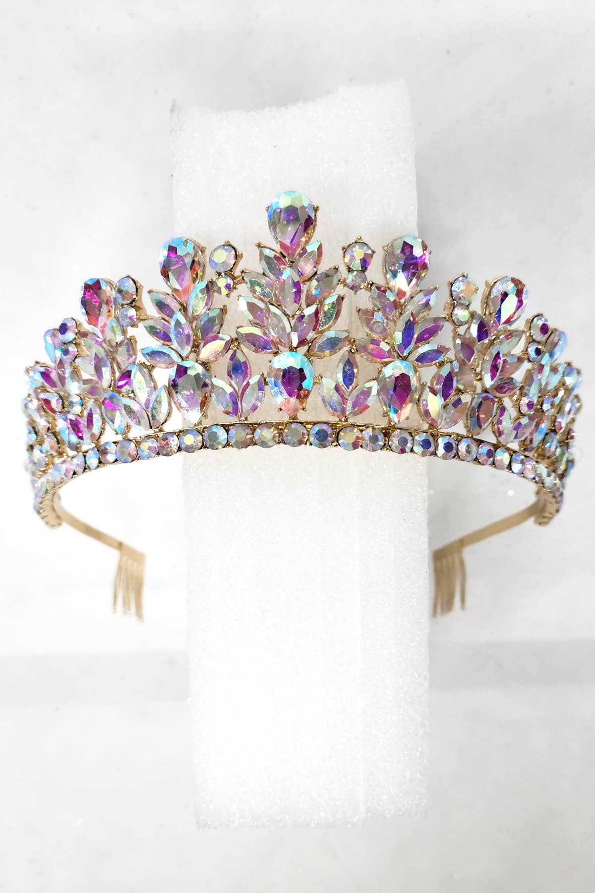 Chicas - Wholesale Tiara - Women's - Metal tiara with jewel rhinestones, one size fits all HT97124