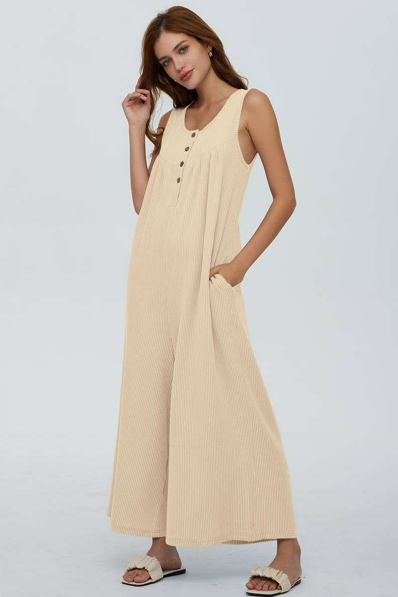 NINEXIS - Wholesale Jumpsuit - Women's - CWSJS0720_SOLID COLOR CASUAL LOOSE POCKET JUMPSUIT16