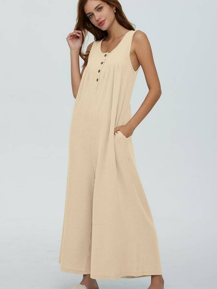NINEXIS - Wholesale Jumpsuit - Women's - CWSJS0720_SOLID COLOR CASUAL LOOSE POCKET JUMPSUIT16