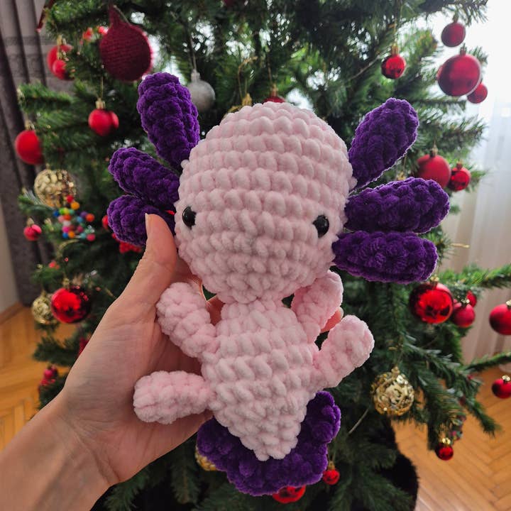 Amigurumi Axolotl all'Uncinetto, Giocattolo di Peluche per la vendita all'ingrosso da parte di despinacrafting