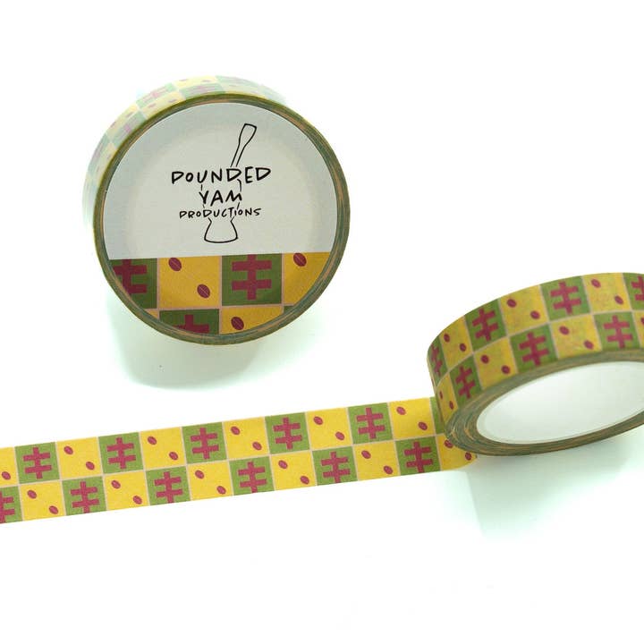 African Print Washi Tape - Cowries (Ankara) for wholesale by Pounded Yam Productions