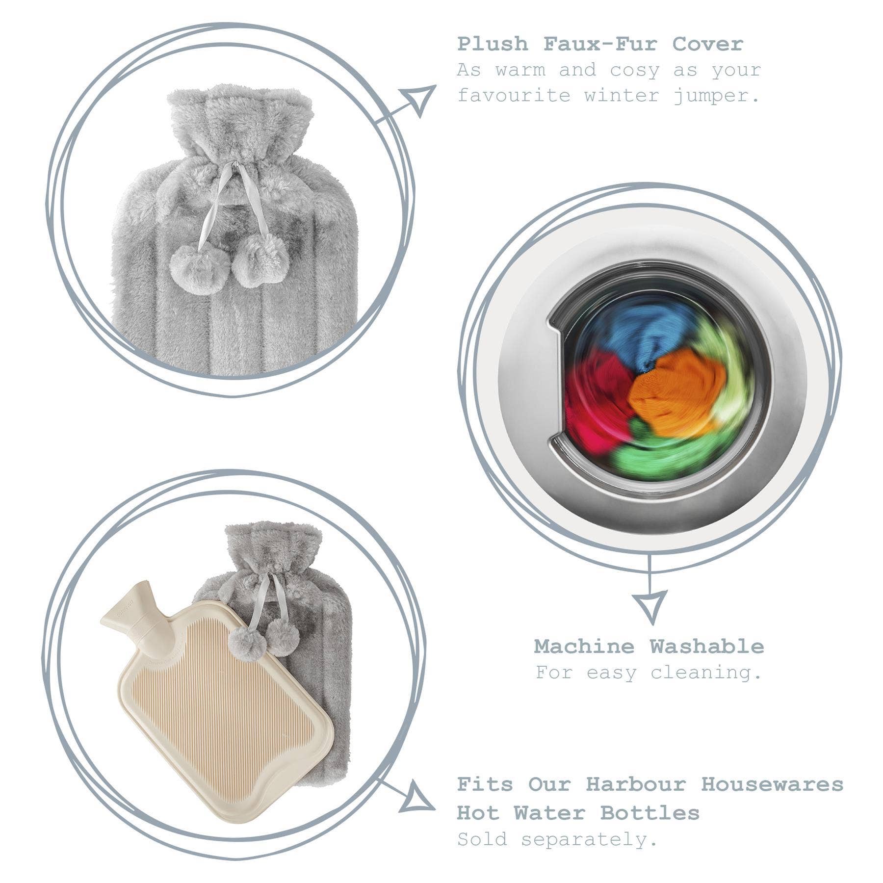 Rinkit Ltd - Venta al por mayor Compresas de frío/calor - Funda de piel sintética para bolsa de agua caliente Nicola Spring - gris3