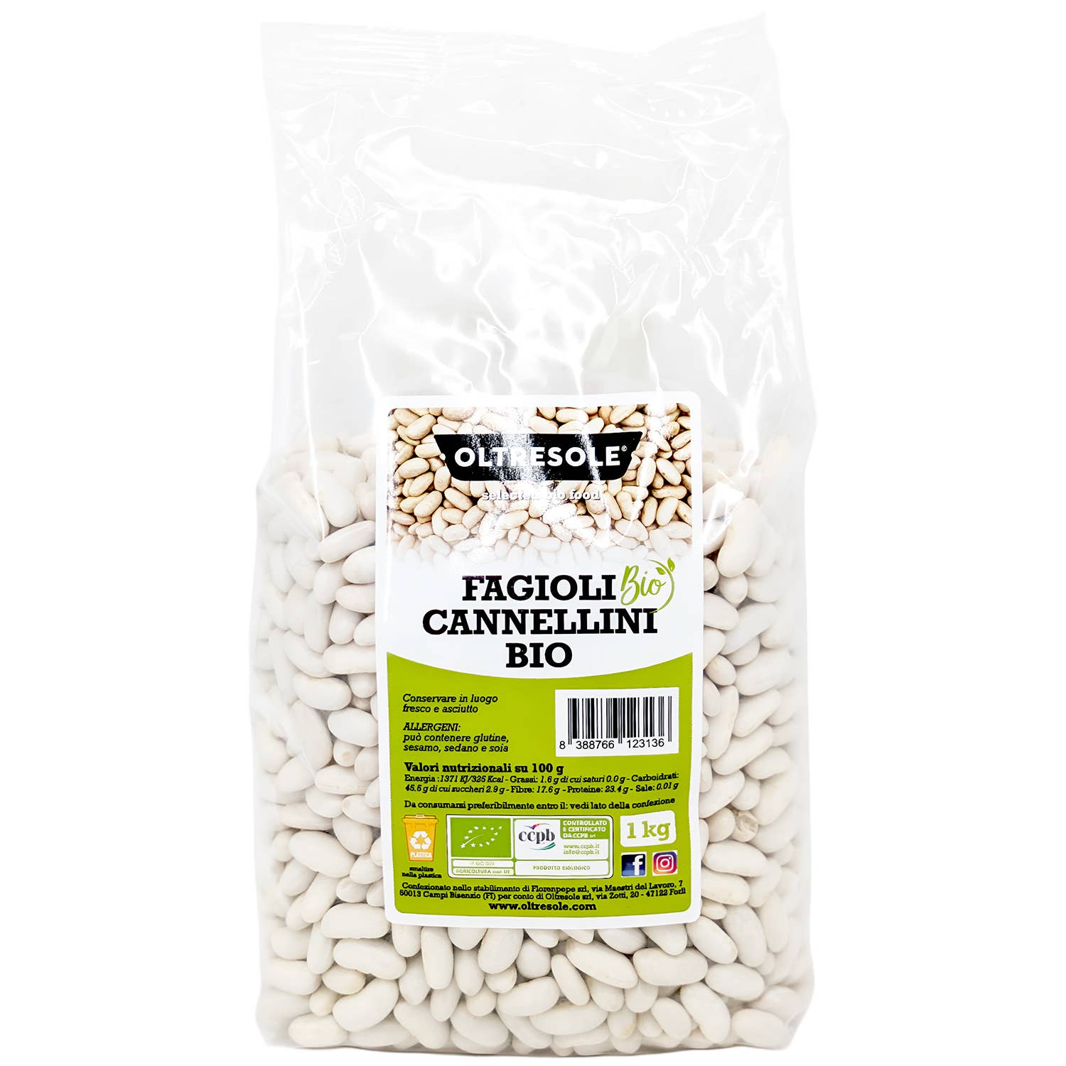 Oltresole – wholesale Bönor – EKOLOGISKA CANNELLINIBÖNOR 1 kg0